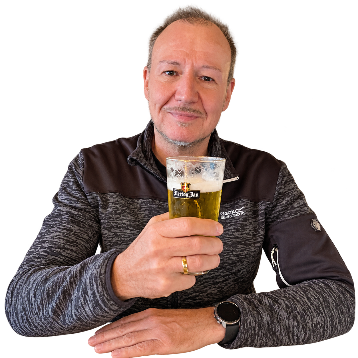 Uli mit einem Glas Bier